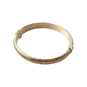 Veronese Italy Vermeil Silver 925 Brushed Hinged Scanalato Bangle Bracelet New